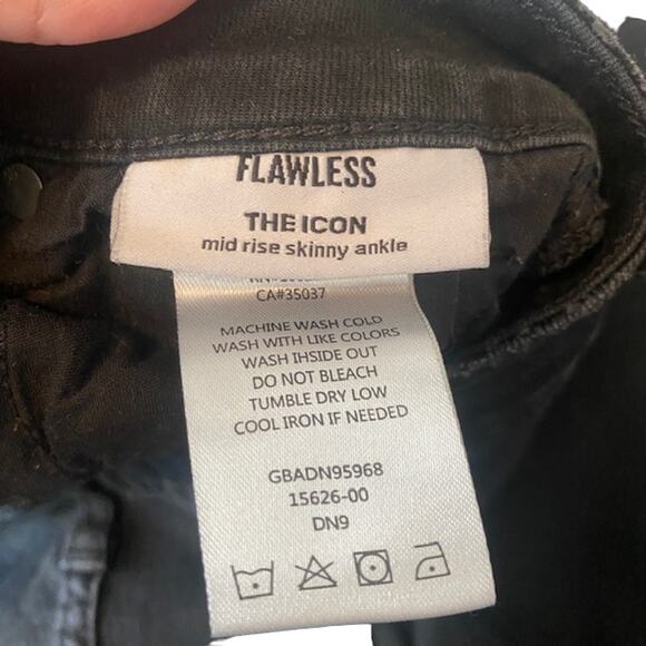 Joe's Jeans Black Distressed Mid Rise The Icon Skinny Ankle Jeans Women Sz 28 - Picture 12 of 14